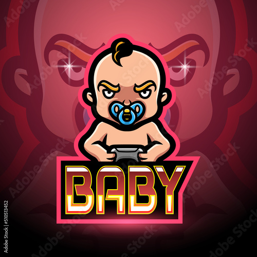Baby esport logo mascot design