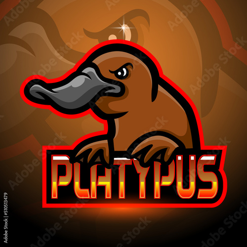 Platypus esport logo mascot design