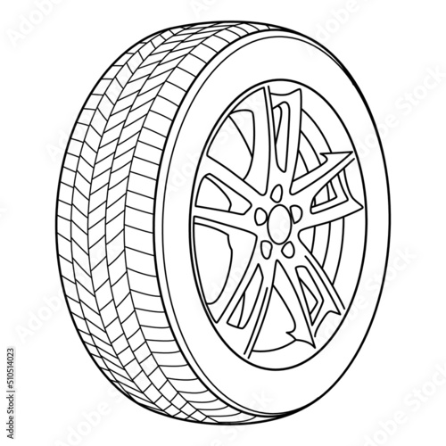 tire out line art