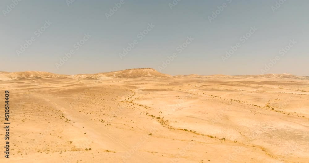 Dry Desert landscape, low pass aerial view. Dry Desert landscape, low pass aerial view.