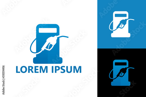 Gas station logo template design vector