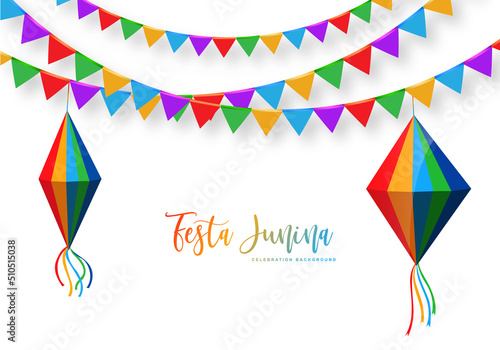 Festa junina decorative celebration card background