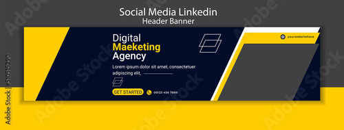 Digital marketing agency Linkedin social banner or header templates