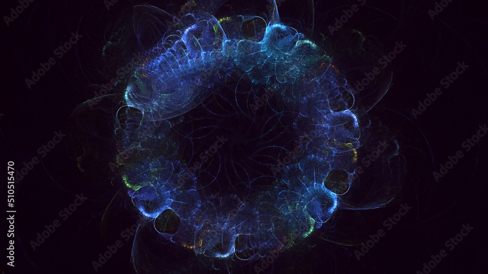 Obraz premium 3D rendering abstract round light background