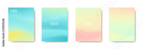Set of abstract background with beautiful gradation color, colorful background for poster flyer banner backdrop.vertical banner.cool fluid background vector illustration