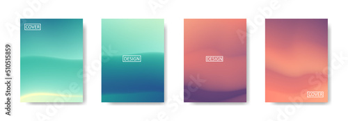 Set of abstract background with beautiful gradation color, colorful background for poster flyer banner backdrop.vertical banner.cool fluid background vector illustration