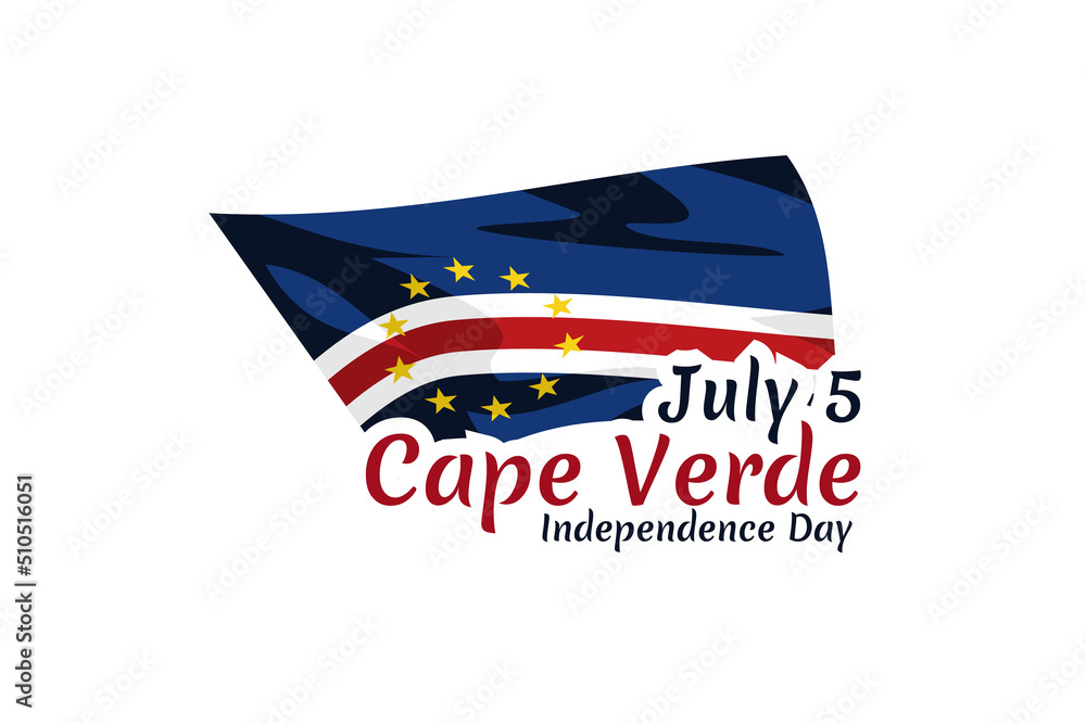July 5, Cape verde Independence day vector illustration. Suitable for greeting card, poster and banner