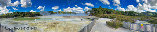 Waiotapu geothermal spring on a sunny day