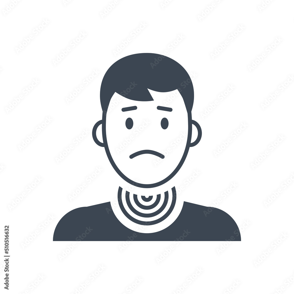 Sore Throat related vector glyph icon. Sore Throat related vector glyph icon.