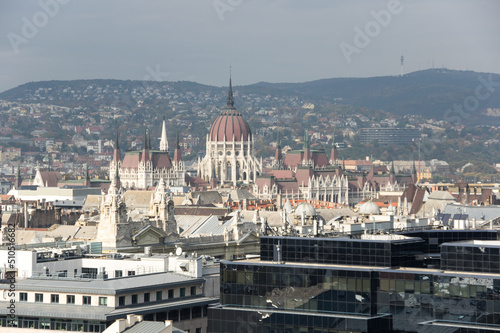 Top view of the historical center of Budapest © gumbao