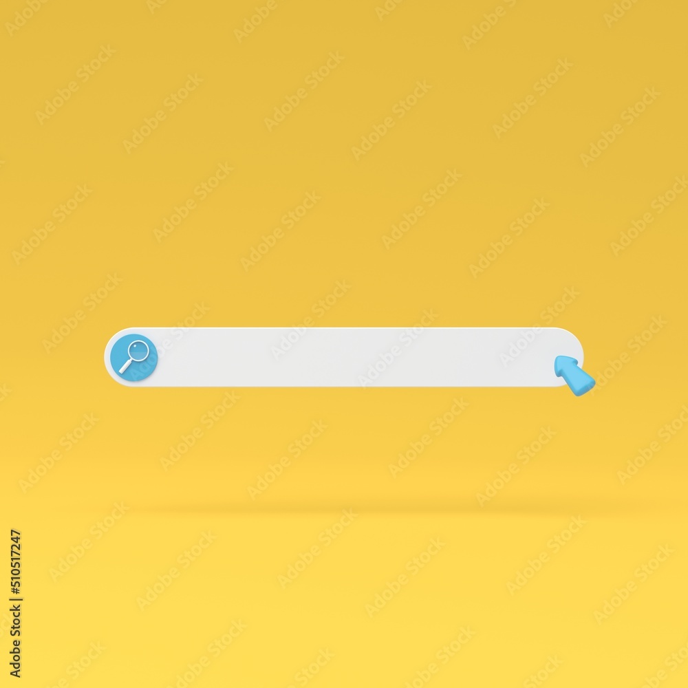 3d icon blank search bar isolate on background, social media, online and technology concept. 3d illustration 3d icon blank search bar isolate on background, social media, online and technology concept. 3d illustration