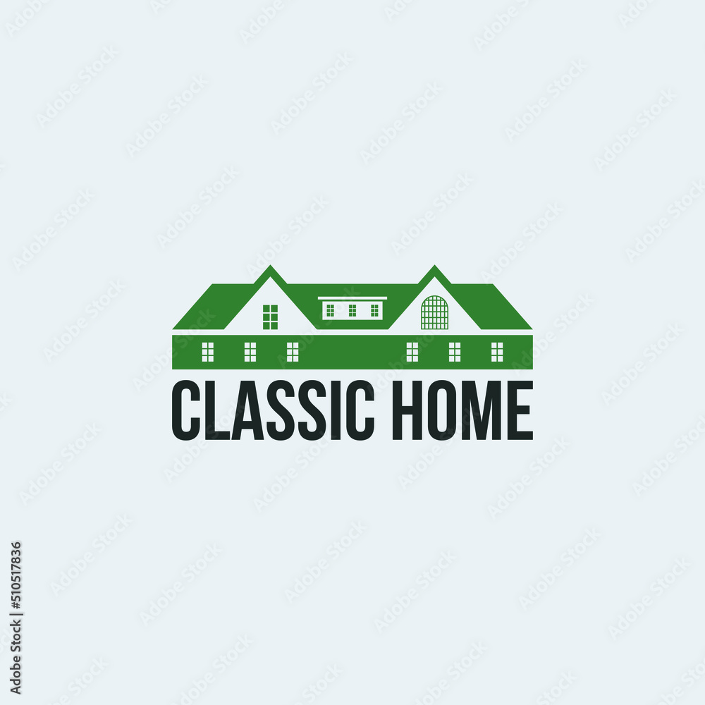 Classic home vector logo design