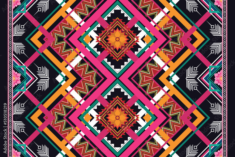 Geometric ethnic pattern for background,fabric,wrapping,clothing,wallpaper,Batik,carpet,embroidery style. Geometric ethnic pattern for background,fabric,wrapping,clothing,wallpaper,Batik,carpet,embroidery style.