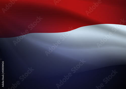 Indonesia flag on dark background with blank space for text