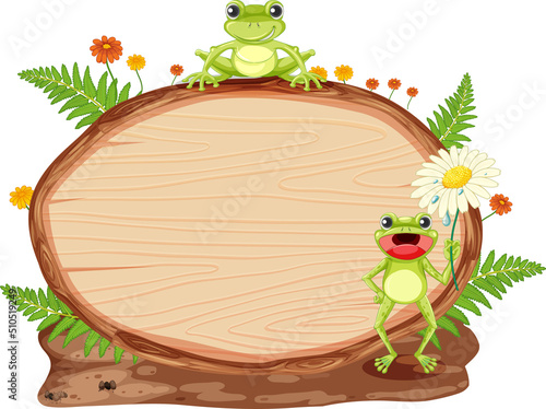 Insect with wooden frame board banner