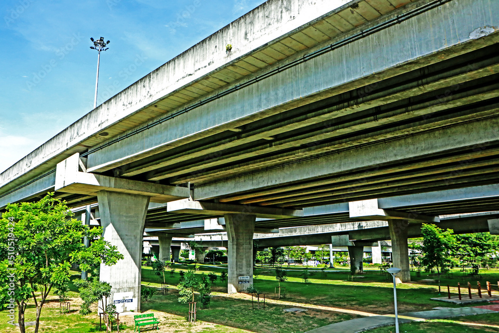 The concrete highway in the city of Thailand. The concrete highway in the city of Thailand.