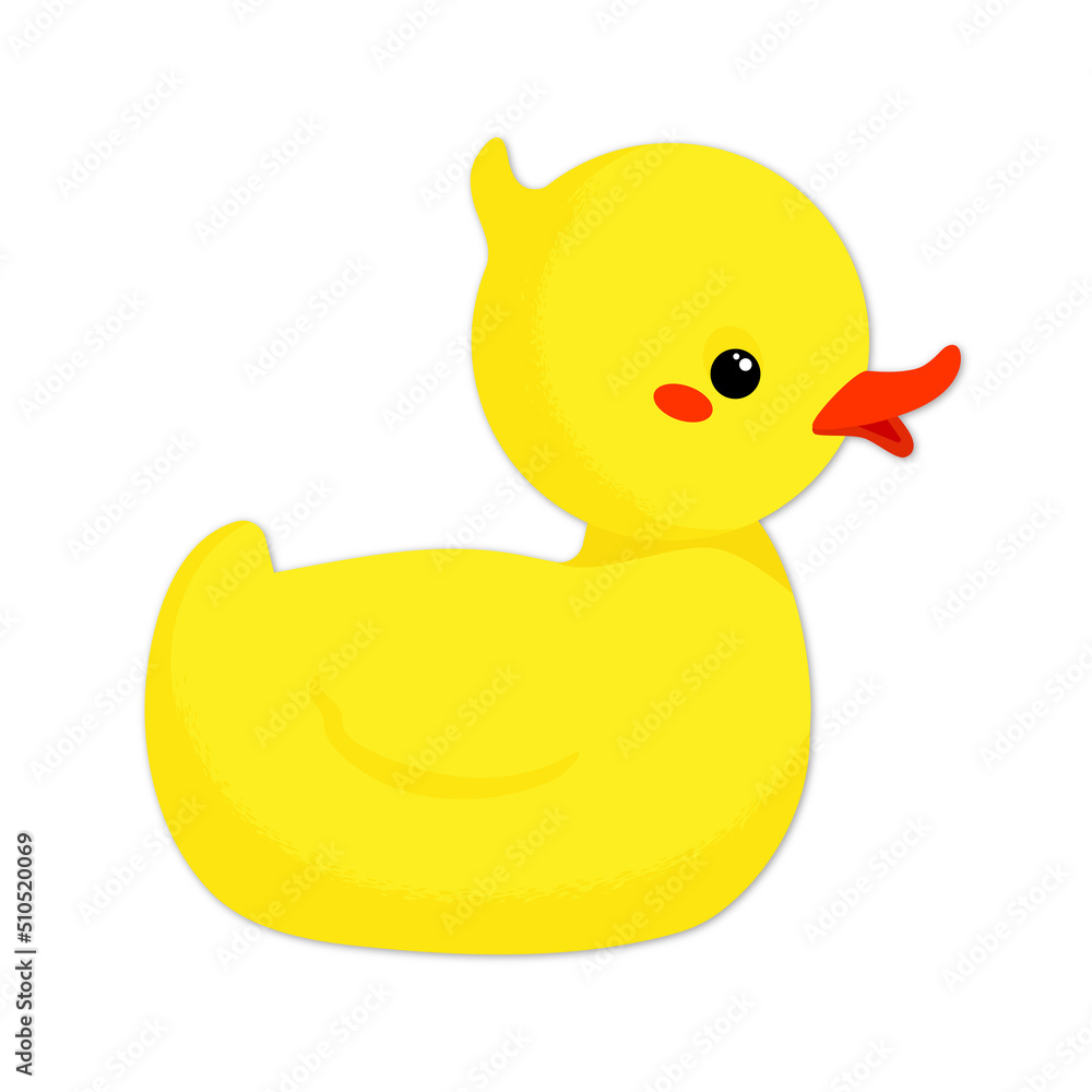 Yellow duck, children's vector illustration. Yellow duck, children's vector illustration.