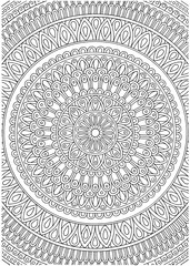 Foto auf Leinwand Mandala Coloring page with mandala  © Maria Bobrova