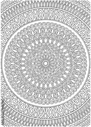 Coloring page with mandala