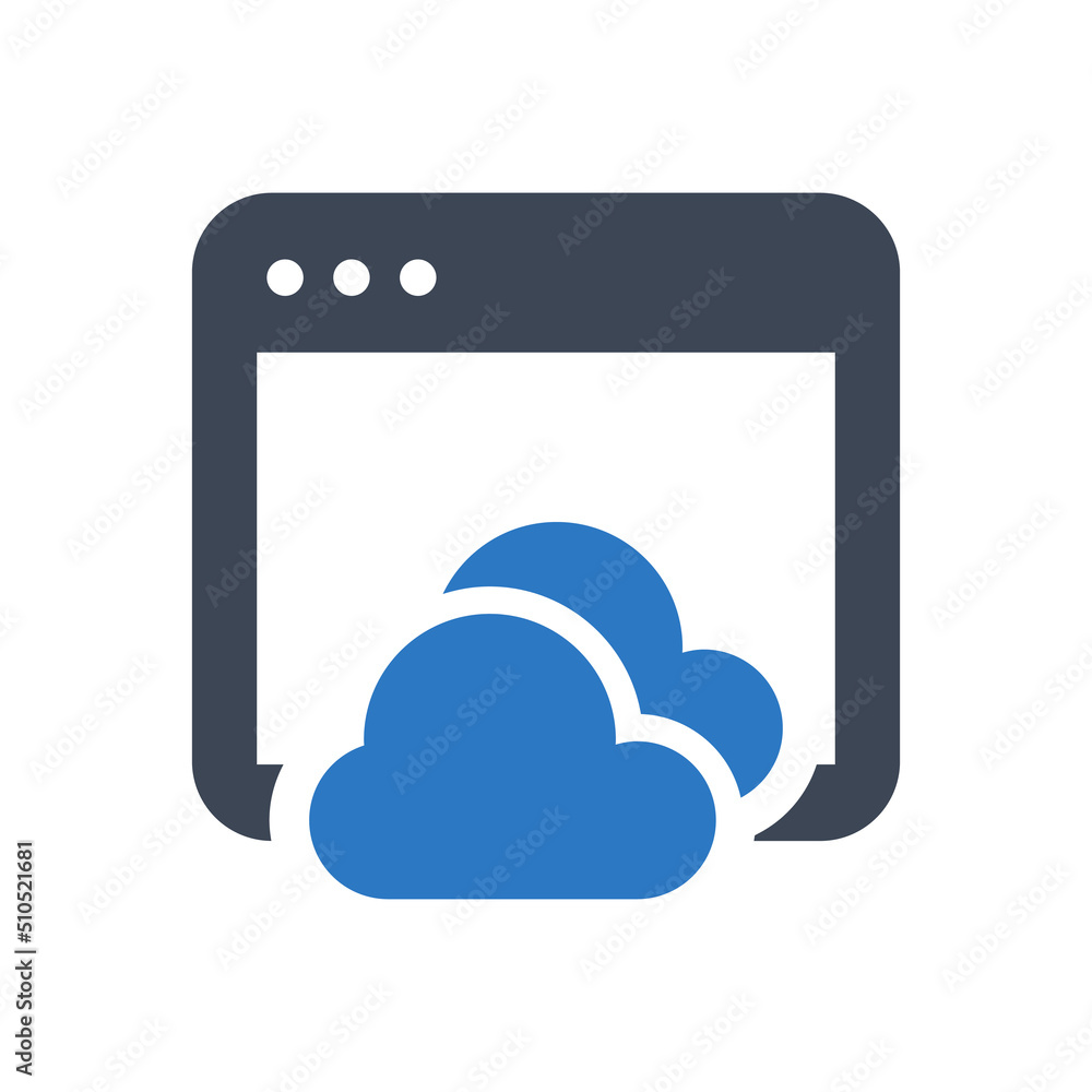 Web cloud icon vector graphic illustration Web cloud icon vector graphic illustration