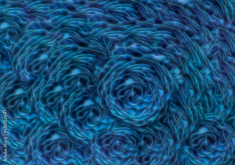 Abstract textured floral blue rose background Abstract textured floral blue rose background