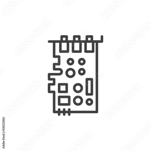 Internal expansion card line icon