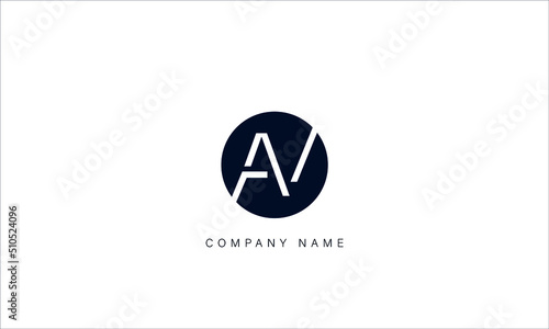 AV, VA Abstract Letters Logo Monogram
