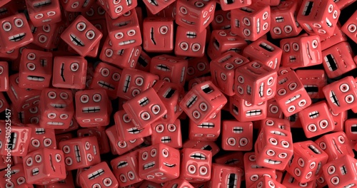3d fun faces cubes made in 3d