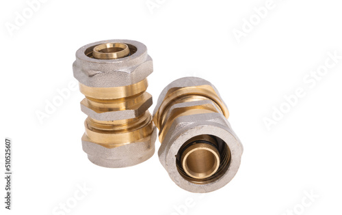 copper adapter for faucet isolated
