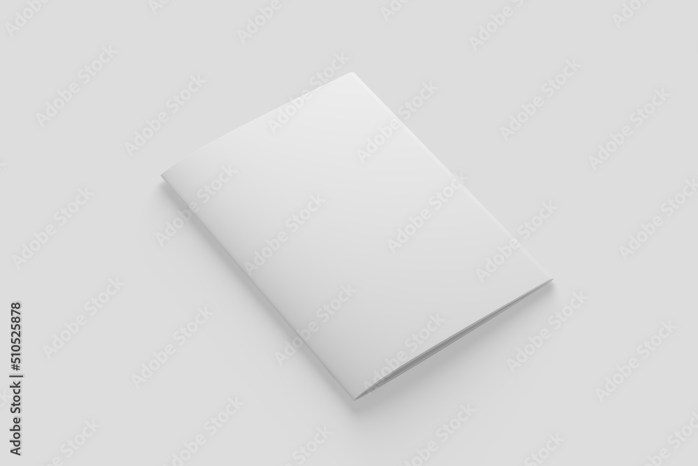 A4 A5 Magazine Brochure 3D Rendering White Blank Mockup A4 A5 Magazine Brochure 3D Rendering White Blank Mockup
