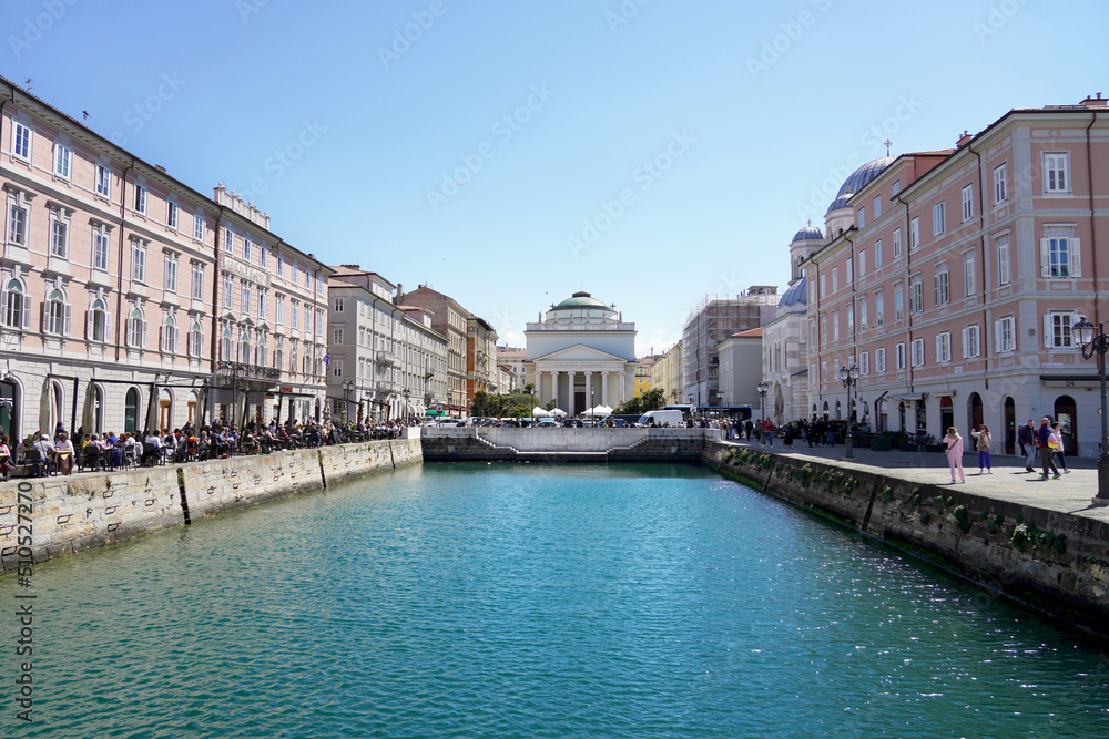 Gran Canal and Borgo Teresiano in Trieste, Italy