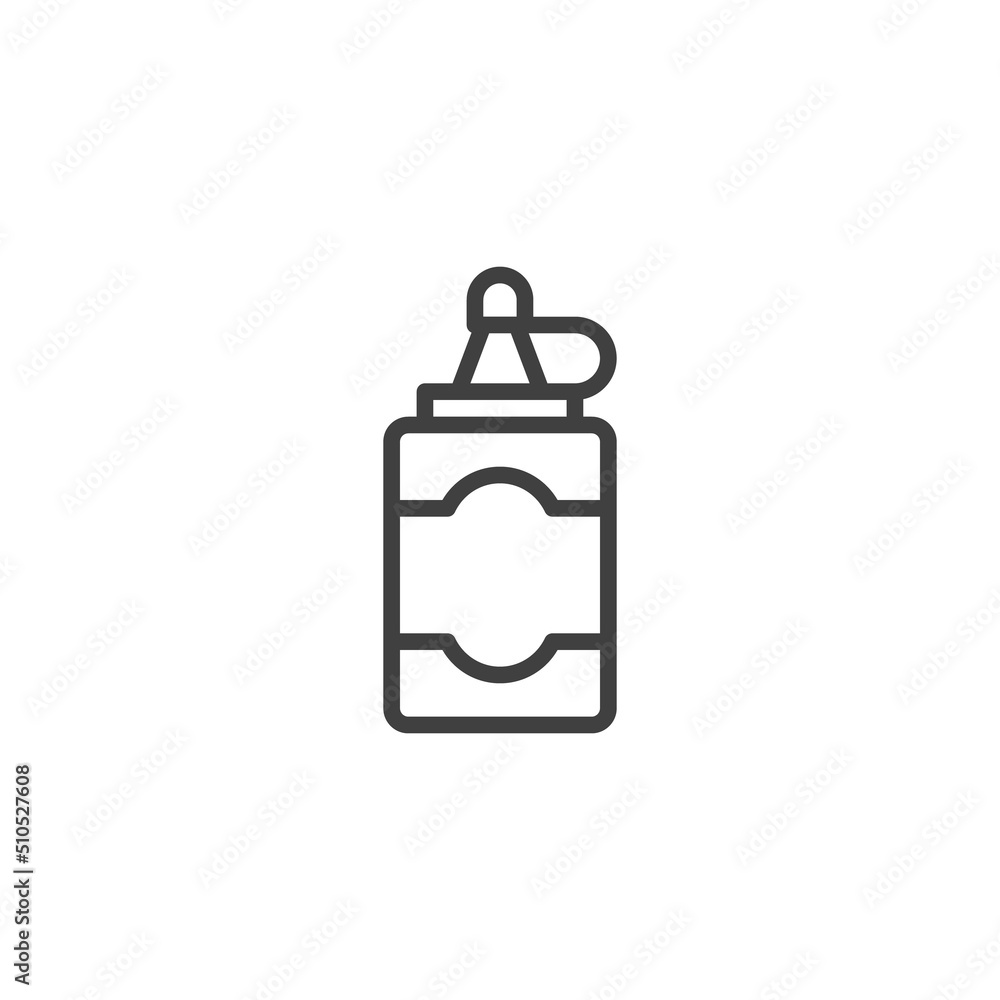 Mustard sauce line icon Mustard sauce line icon
