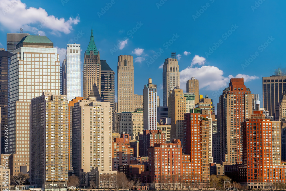 Manhattan city skyline cityscape of New York from New Jersey Manhattan city skyline cityscape of New York from New Jersey