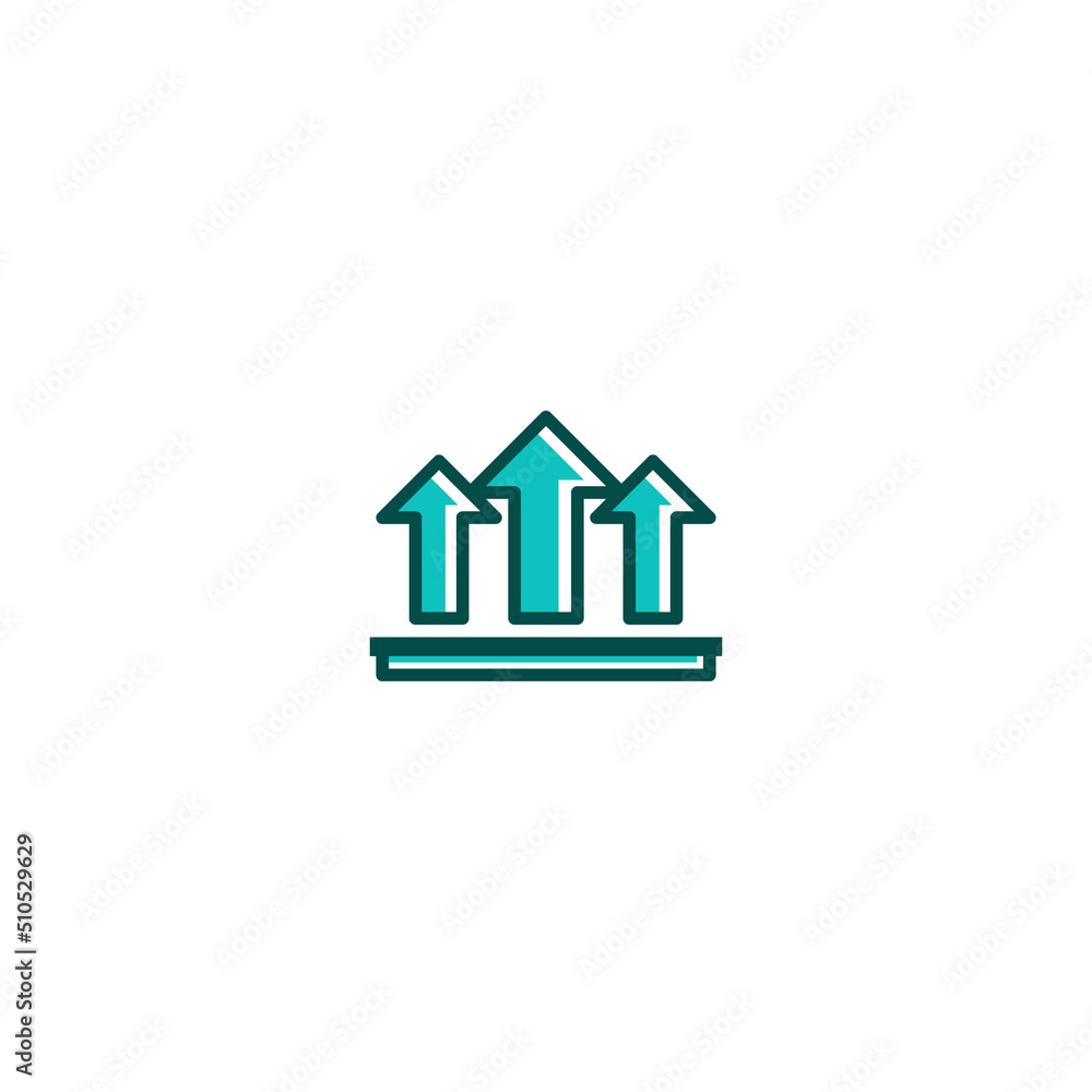 Arrow up chart line icon. linear style sign for mobile concept and web design. Outline vector icon. Symbol, logo illustration. Vector graphic Arrow up chart line icon. linear style sign for mobile concept and web design. Outline vector icon. Symbol, logo illustration. Vector graphic