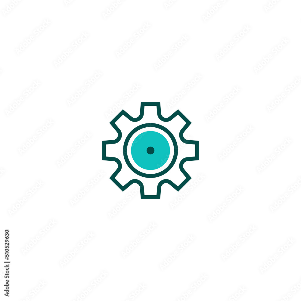 Gear line icon. linear style sign for mobile concept and web design. Outline vector icon. Symbol, logo illustration. Vector graphic