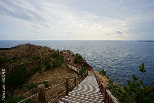seaside cliff walkway