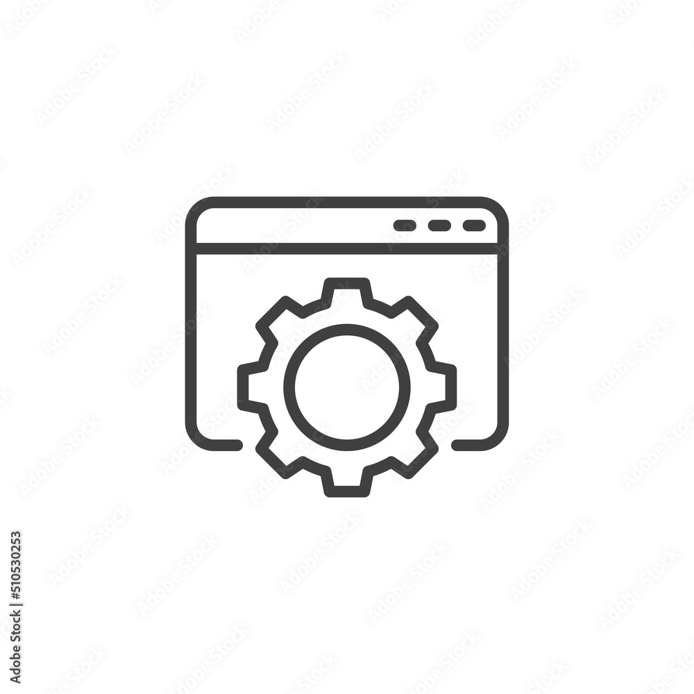 Web development line icon Web development line icon