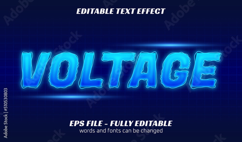 voltage editable text style effect