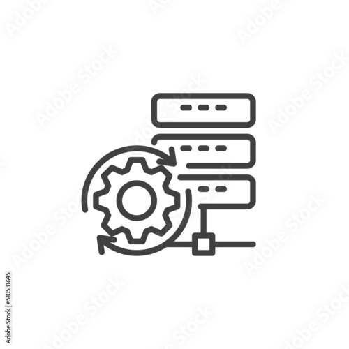 Server optimization line icon