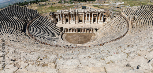 Print op canvas Amphitheater of ancient Hierapolis