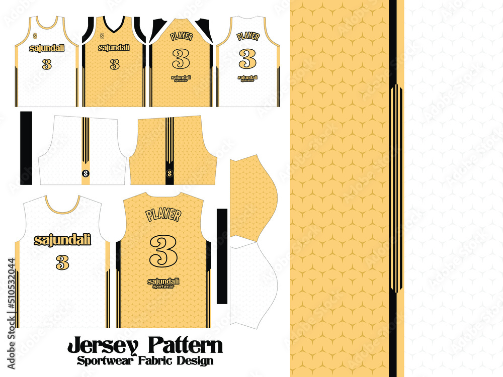 Jersey design template 42 sublimation pattern textile for Sport t-shirt,  Soccer, Football, E-sport, Volley Ball, badminton, basketball, futsal Stock  Vector