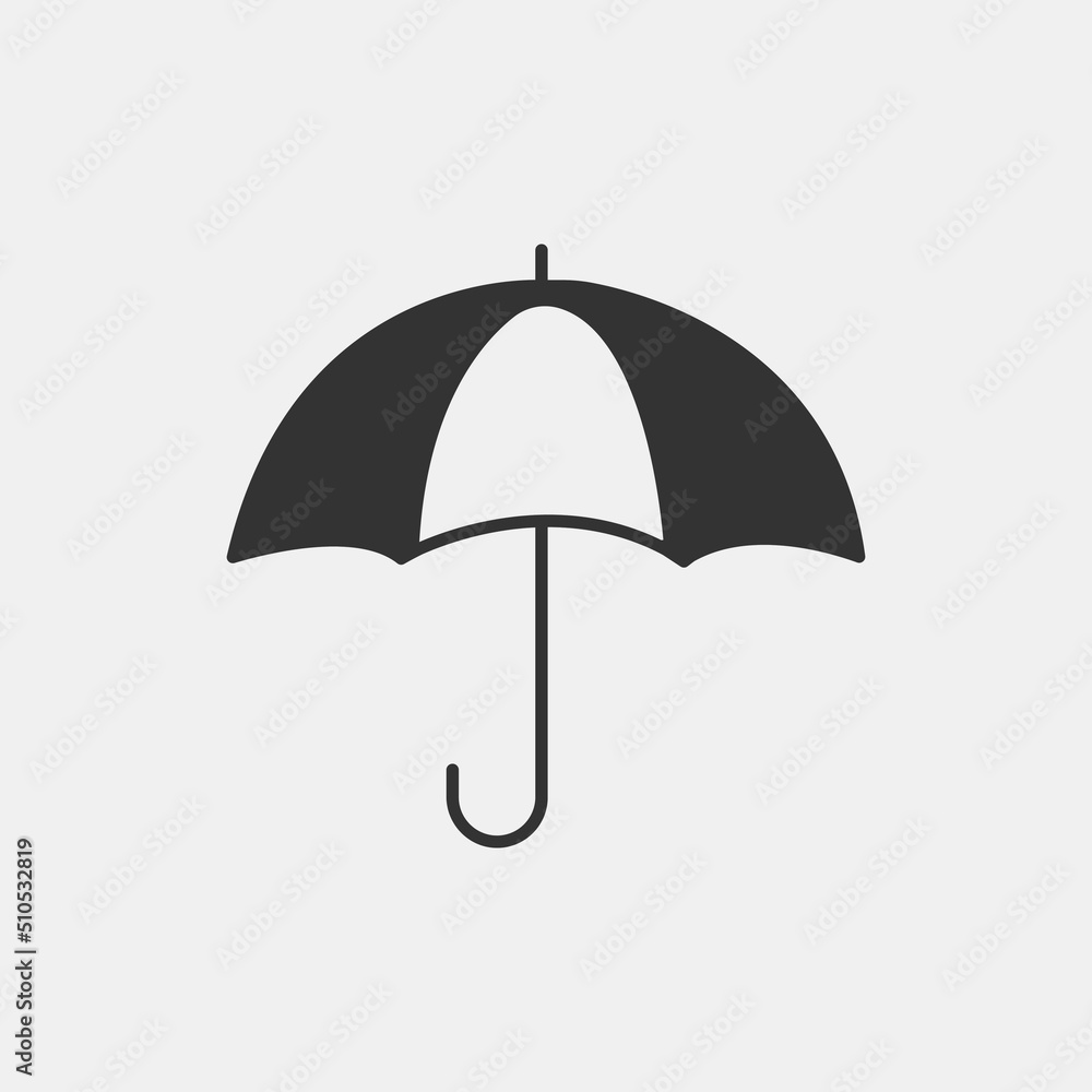 Umbrella vector icon illustration sign Umbrella vector icon illustration sign