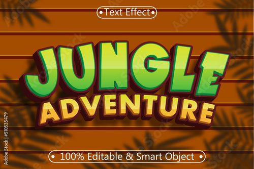 Jungle Adventure Editable Text Effect 3 Dimension Emboss Modern Style