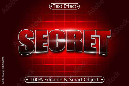 Secret Editable Text Effect 3 Dimension Emboss Modern Style