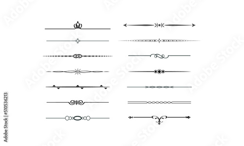 Decoration lines stroke brush smooth curve straight swirly decorative vector Lines 4