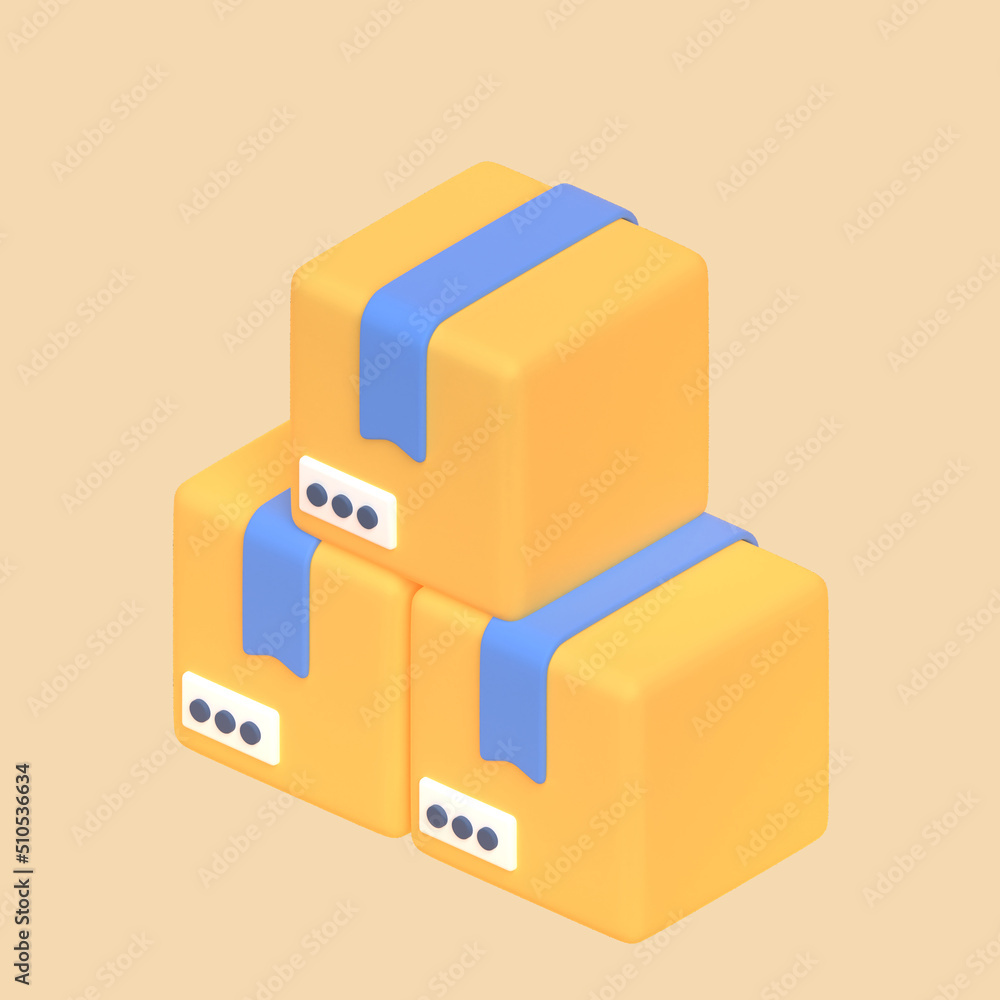 Package in 3d render for graphic asset web presentation or other Package in 3d render for graphic asset web presentation or other