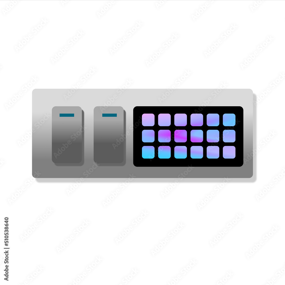 Illustration Artwork of Smart Device, With Screen, Isolated Illustration Artwork of Smart Device, With Screen, Isolated