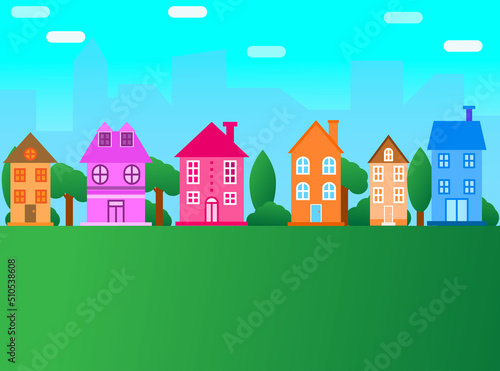 illustration of houses