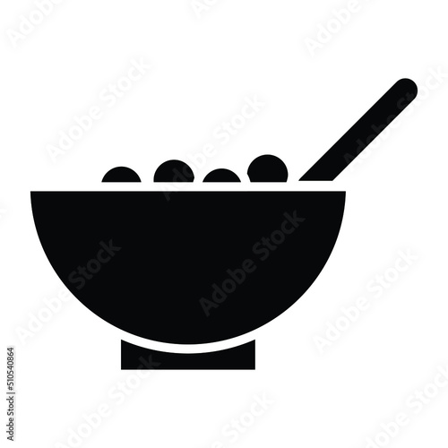 Cereal Bowl Icon Style