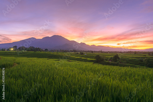 the view of the morning sky on the blue mountain is beautiful © RahmadHimawan